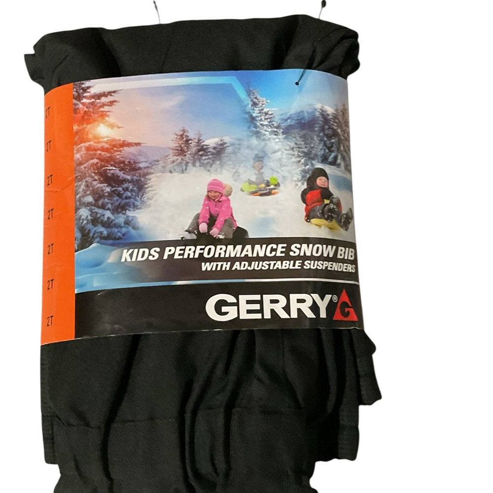 Gerry Kids Performance Snow Bib Adjustable Suspenders Black 1616339 Size 2T NWT